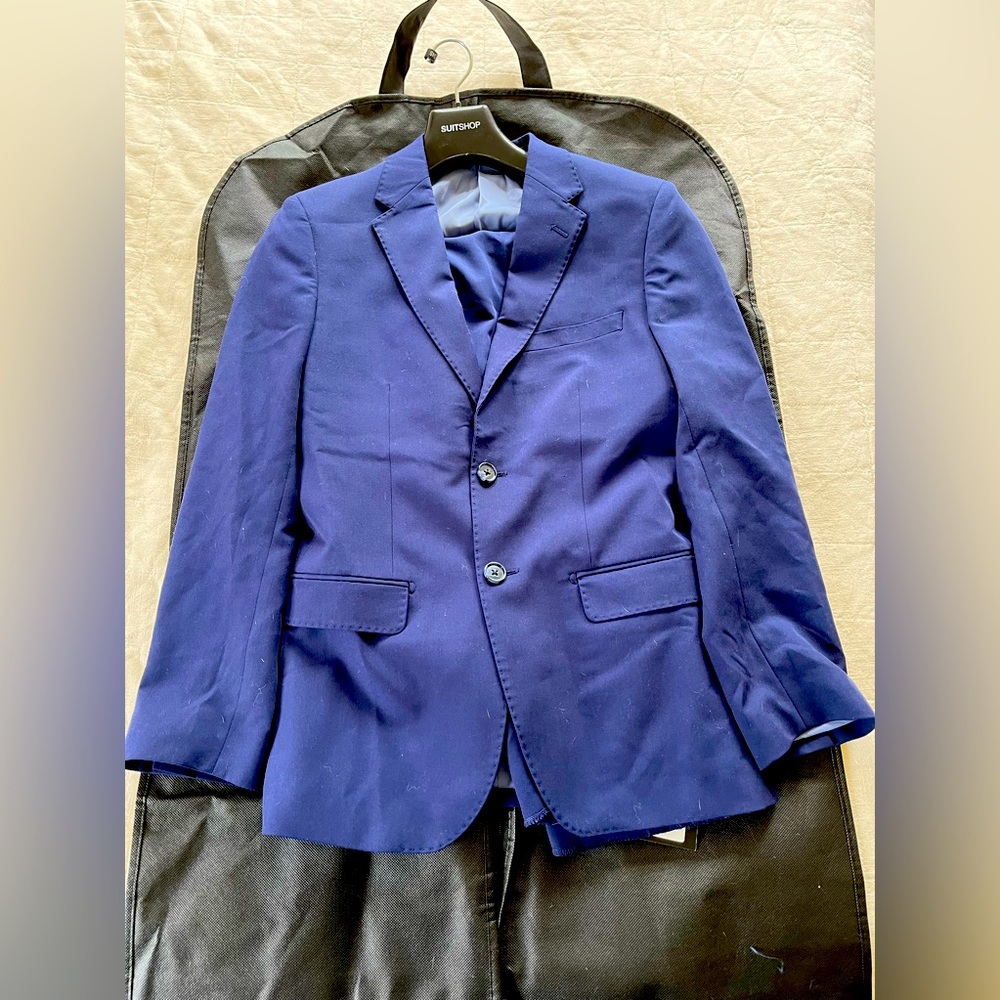 The Suit Shop Men’s Brilliant Blue Suit (Jacket & Pants)